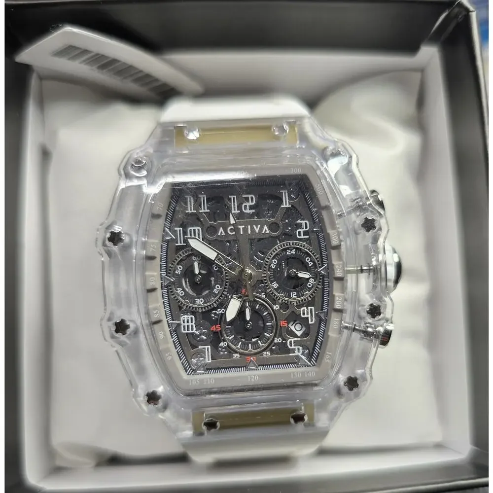 Activa Fury X Invicta ACW2305-004 Men's 44.3mm Skeleton Watch White NWT (28)
